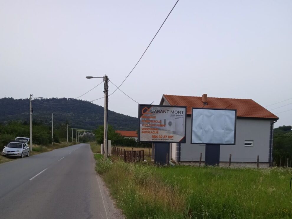 Bilbord BB-401-A, površina 4x3m, osvetljen, Ripanj ulica Avalska br.300, pravac od Ripnja ka Avali