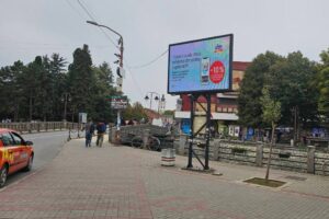 Led Ekran 119, površina 4x3 metara, lokacija Knjaževac - centar, ulica Knjaza Miloša