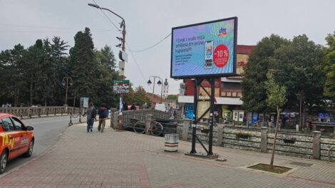Led Ekran 119, površina 4x3 metara, lokacija Knjaževac - centar, ulica Knjaza Miloša