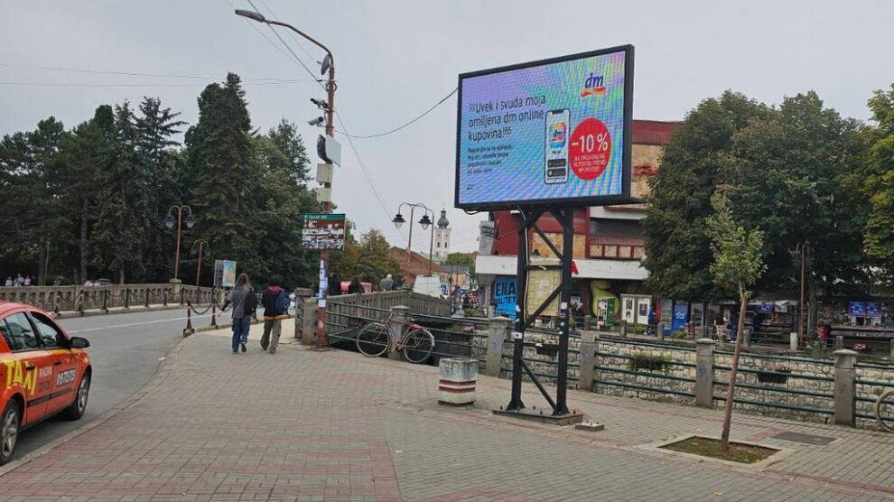 Led Ekran 119, površina 4x3 metara, lokacija Knjaževac - centar, ulica Knjaza Miloša