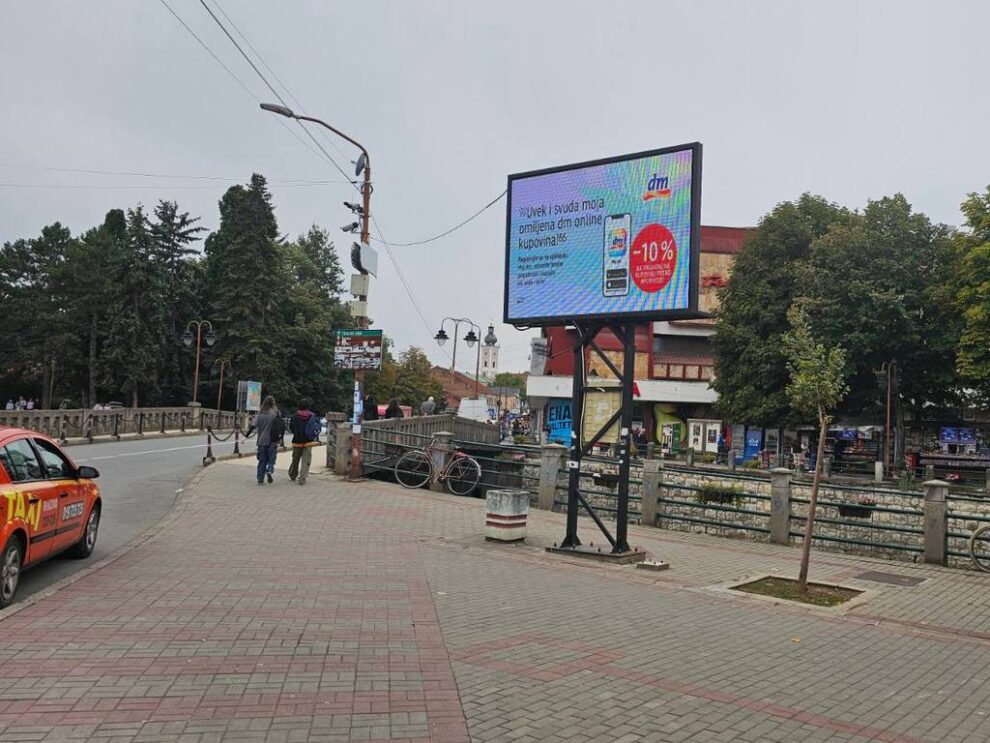 Led Ekran 119, površina 4x3 metara, lokacija Knjaževac - centar, ulica Knjaza Miloša