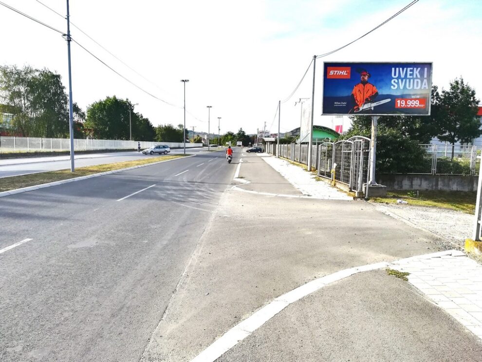 Bilbord BB 432 A, površina 5x2 metara,lokacija ulica Jasički put, tranzit, lice ka kružnom toku i izlazu iz Kruševca