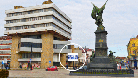 Led Ekran 124 B, površina 4x3 metara, lokacija kod spomenika Kosovskim junacima, lice ka Rubinu