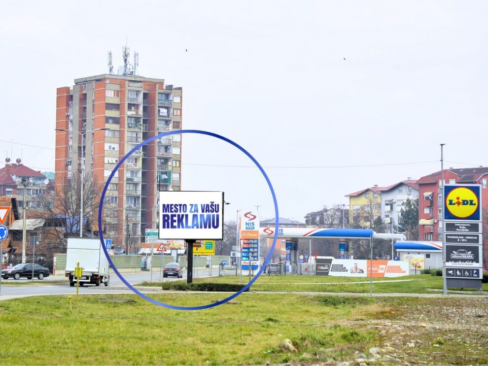 Led ekran 127, površina 4x3 metara, lokacija Krfska ulica, kod Lidla, Kruševac