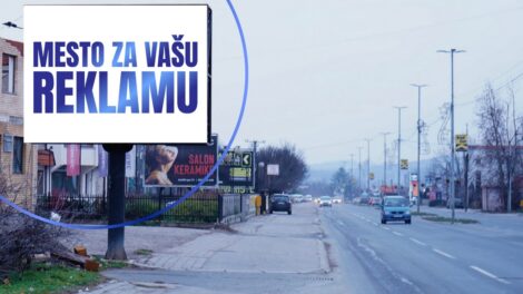 Led ekran 129, površina 4x3 metara, lokacija Jasički put, u pravcu centra Kruševca